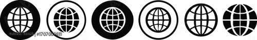 High resolution globe or website icon set isolated on transparent background. design element for Website, app, business card, cv 
