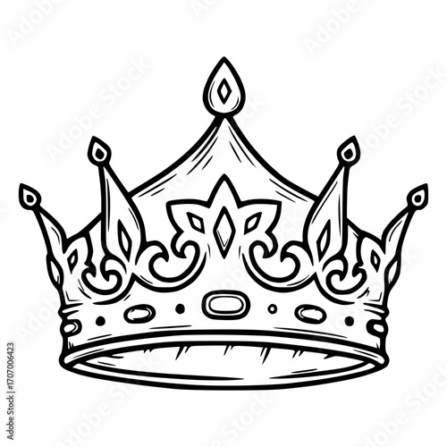 Crown Vector Drawing Design