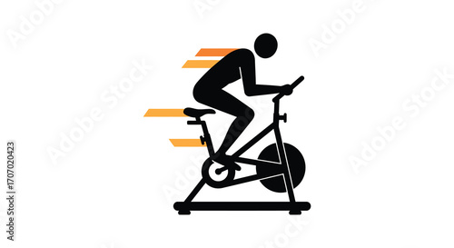 a person exercising vigorously on an indoor cycling machine