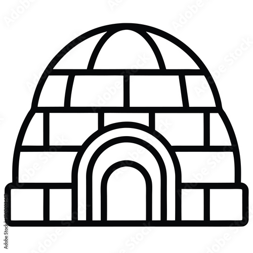 Igloo Icon – Arctic Winter House Vector