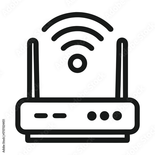 WiFi Router Icon – Wireless Internet Vector
