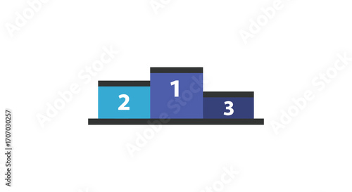 a podium with three steps for winners