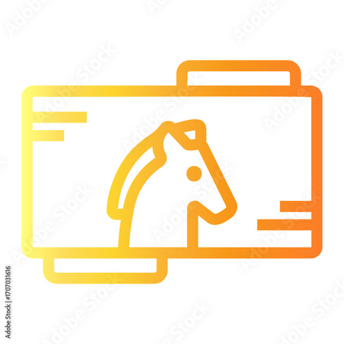 trojan house Line Gradient Icon