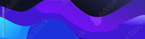 Abstract Gradient Wave Background in Blue and Purple Tones with Smooth Curves and Depth