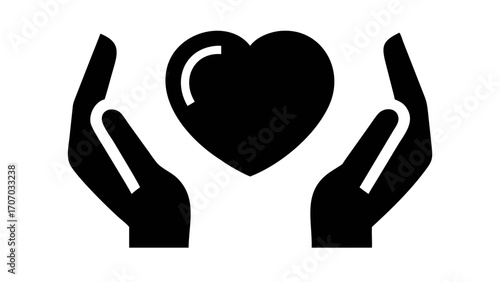 Hands cupping heart symbol, representing love, care, and support for health and wellness