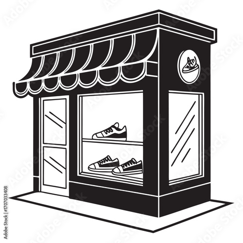 shop window vector illustration