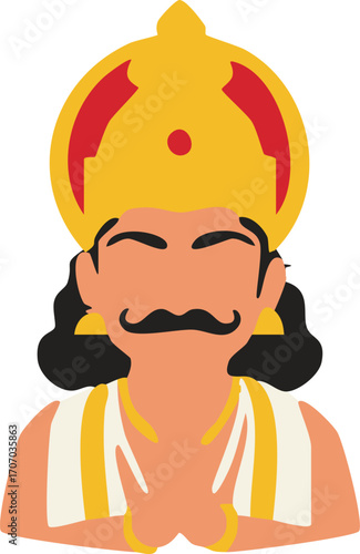 onam festival vector flat design illustration. king mahabali vector flat design illustration