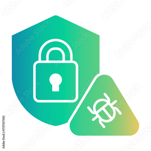 cyber threat Gradient icon