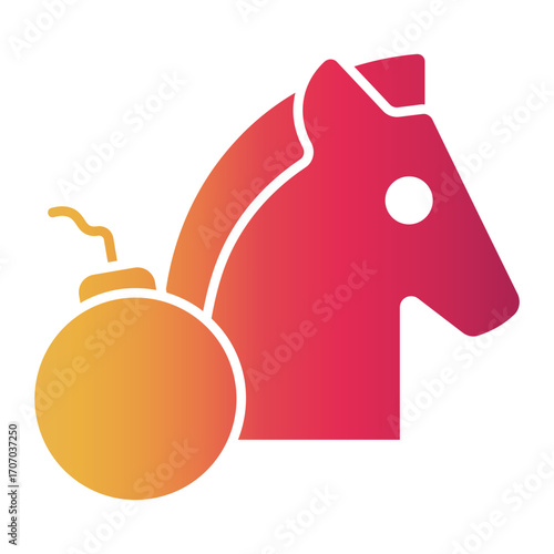 trojan horse Gradient icon