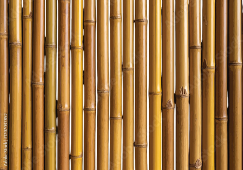 Illustration of closeup of a dry bamboo fence texture background