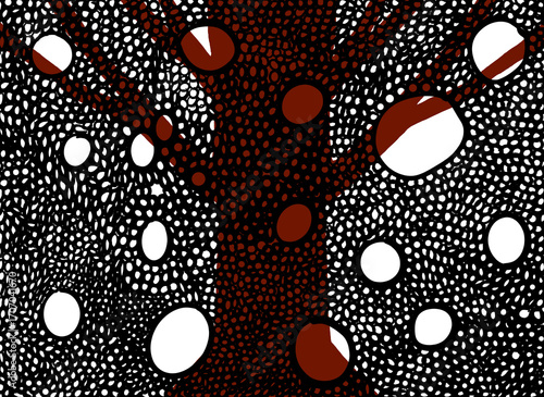 Lattice pattern with trees