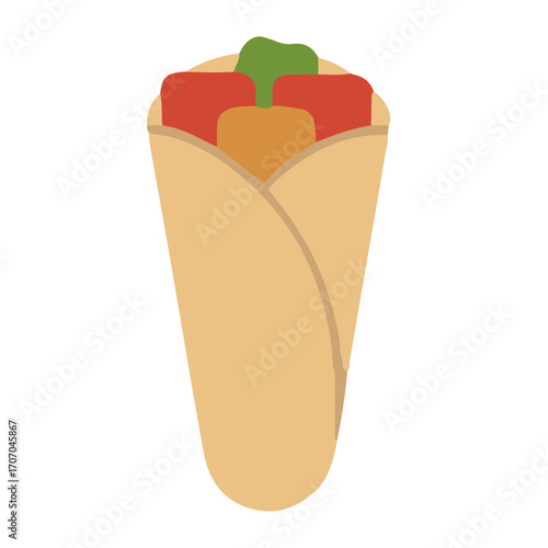 Wrap / Shawarma – Street Food Icon Vector