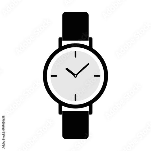 Classic wrist watch isolated on white background, a timeless accessory for keeping track of time