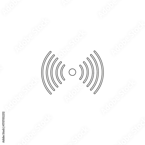 Wifi signal icon, wireless technology, internet connection, and network isolated on white background