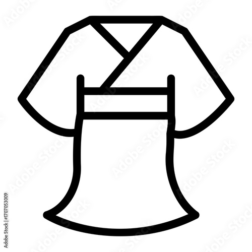 Kimono Dress Line Icon