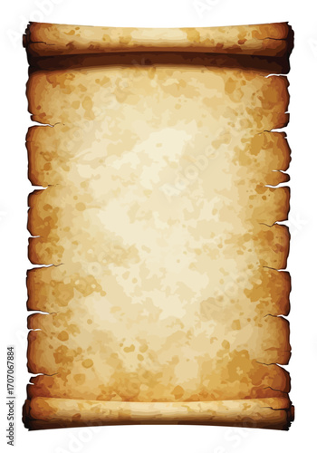 Illustration of old parchment scroll