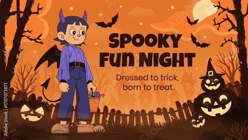 Cute Halloween Devil Costume Character