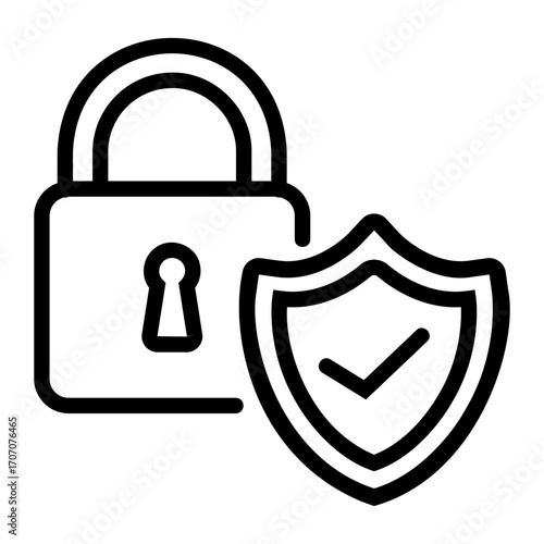 Lock Shield Line Icon