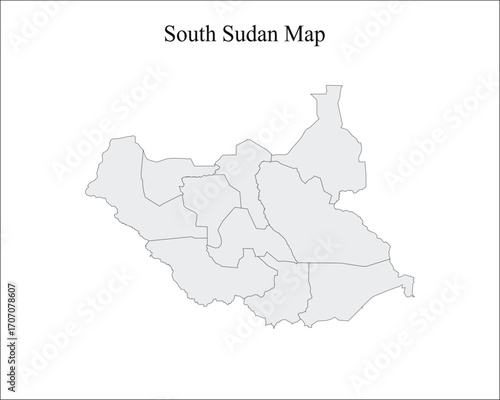 South Sudan Map Regions Borders