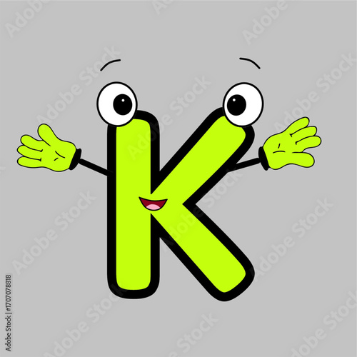 letter K funny children books learning printable useful cute alphabet english for kids.eps