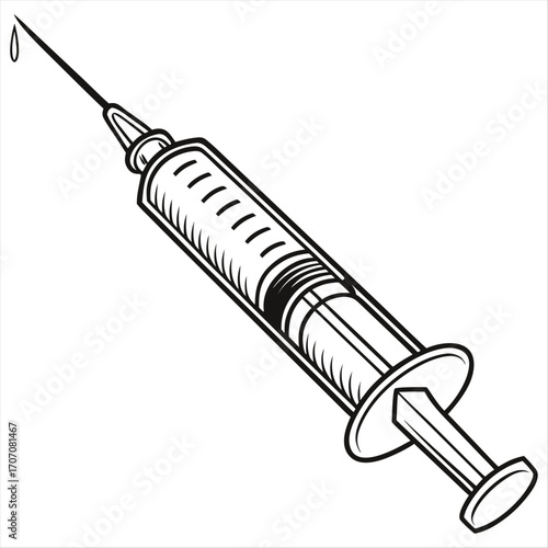 vector illustration of a syringe