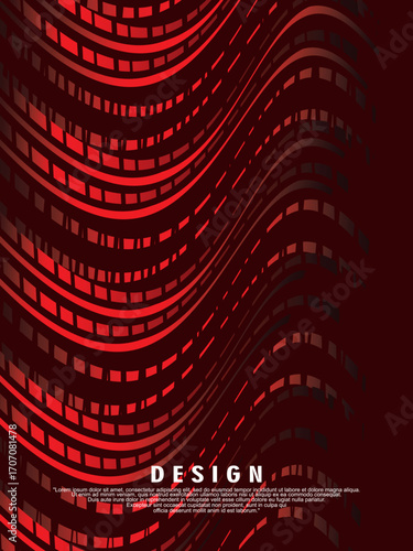 Premium background design with diagonal gradient red lines pattern. Vertical vector template for digital luxury business banner, poster, luxury voucher, prestigious gift certificate, etc.