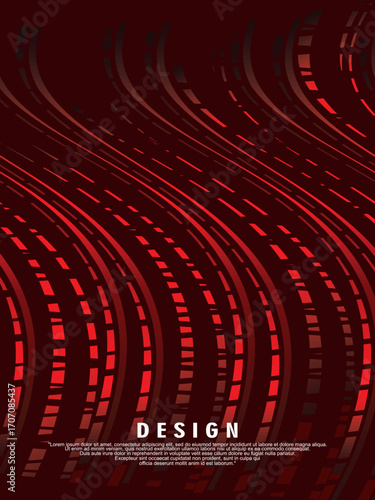 Premium background design with diagonal gradient red lines pattern. Vertical vector template for digital luxury business banner, poster, luxury voucher, prestigious gift certificate, etc.