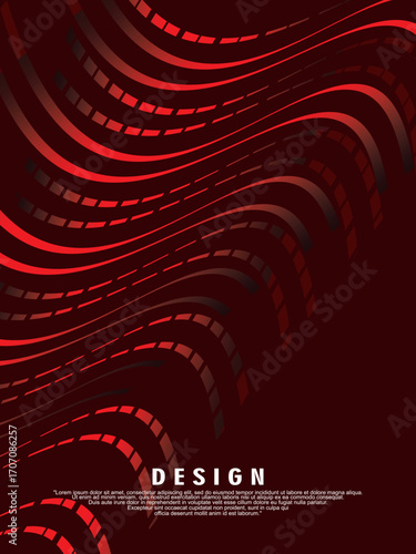 Premium background design with diagonal gradient red lines pattern. Vertical vector template for digital luxury business banner, poster, luxury voucher, prestigious gift certificate, etc.