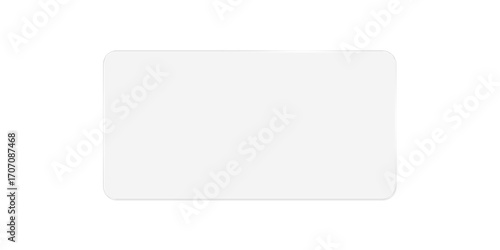 Transparent Glass Card with Rounded Corners, Glassmorphism UI Element on Alpha Background
