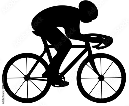 silhouette of a cyclist on a bicycle vektor