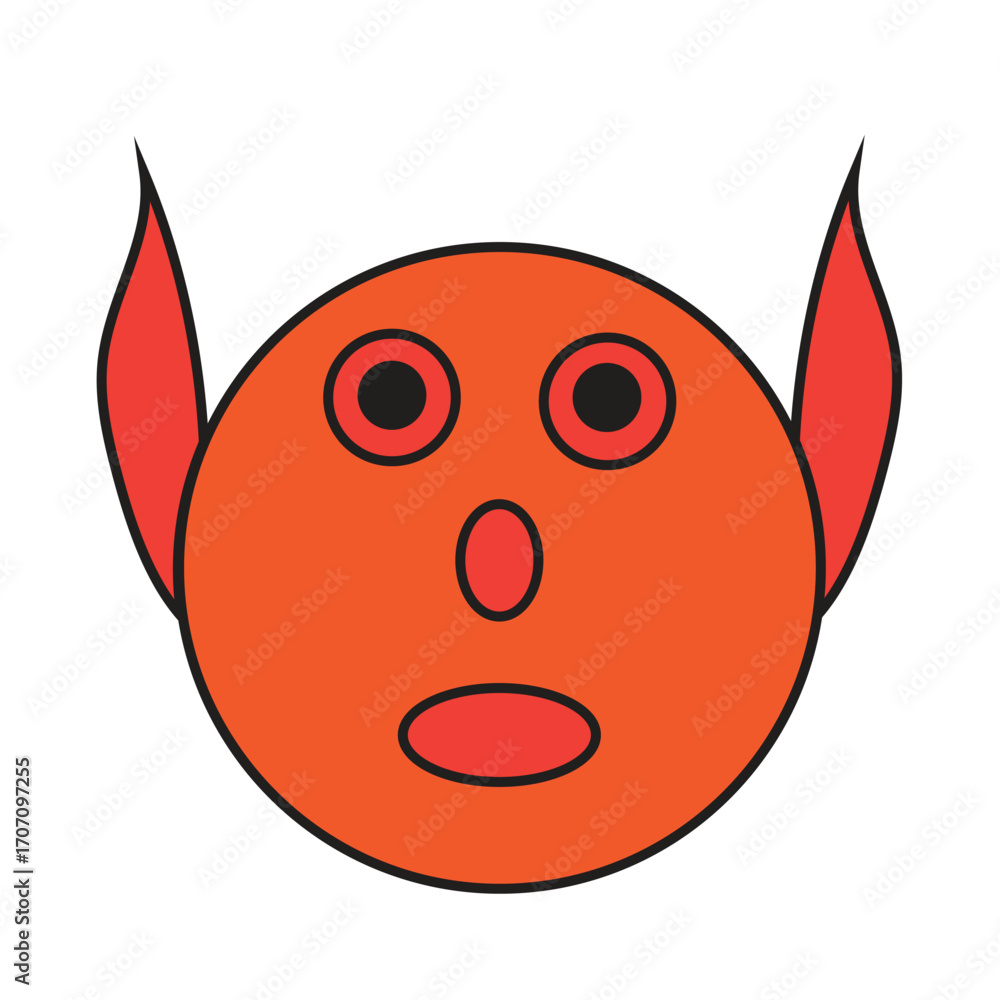 Obraz premium happy face with red hair