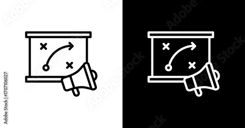 Marketing Plan Icon Set Multiple Style Collection