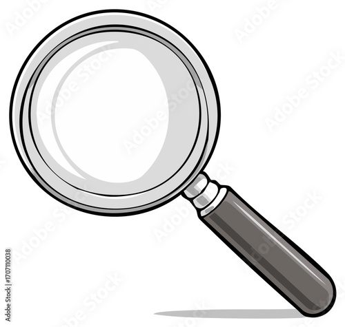 Magnifying Glass Illustration for Research or Investigation Concept