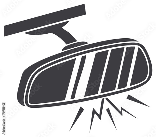 Car Rear View Mirror with Sensor for Driver Assistance and Blind Spot Alert