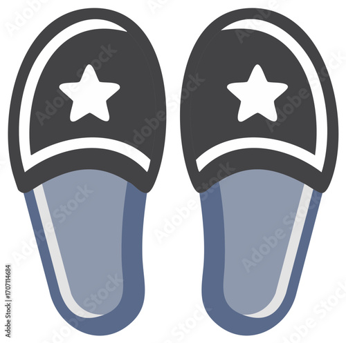Slippers with Star Decoration, Indoor House Shoes, Comfort and Relaxation