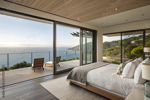 Luxury bedroom with a view of 