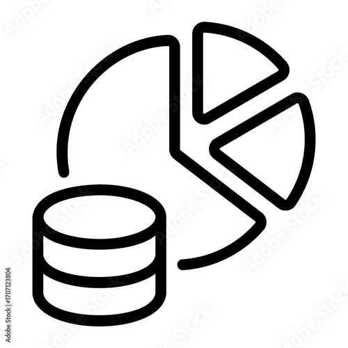 Pie Chart Line Icon