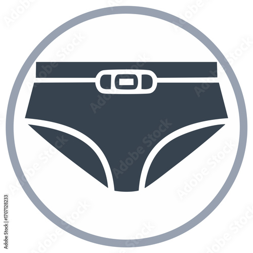 Mens Underwear Icon Simple Graphic Design for Apparel