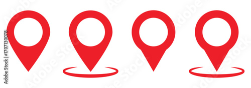 map location icon set . Location icon set, Map pin place marker. Location or map pin icon symbol set.