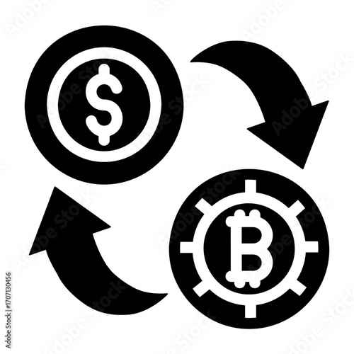 Currency Exchange Solid icon