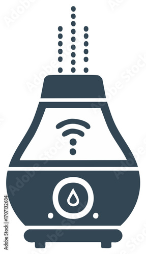 Wireless essential oil diffuser and air humidifier smart home device icon