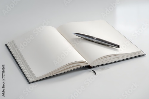 Wallpaper Mural Elegant open notebook with a stylish pen, perfect for business planning, journaling, and creative writing Torontodigital.ca