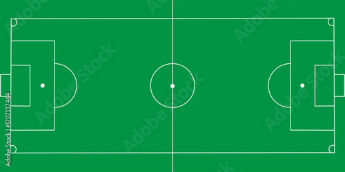 Football field. Football field outline style. Black field and stadium outline scheme on white background. Modern vector. EPS10