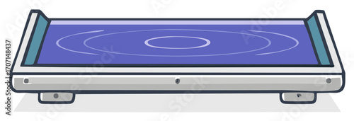 Illustration of a Vintage Photocopy Machine Showing Concentric Circles and Details