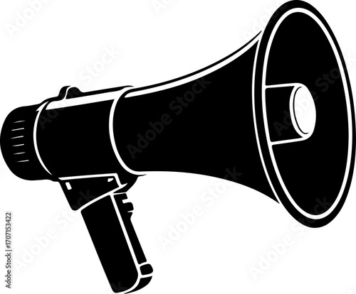 megaphone silhouette vector illustration