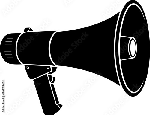 megaphone silhouette vector illustration