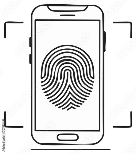 Smartphone fingerprint scan for digital security and access