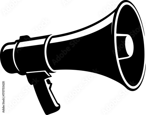 megaphone silhouette vector illustration