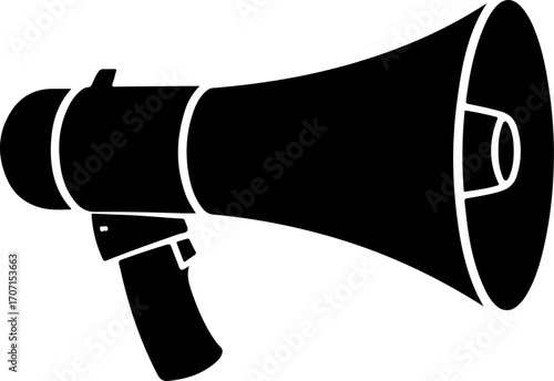 megaphone silhouette vector illustration