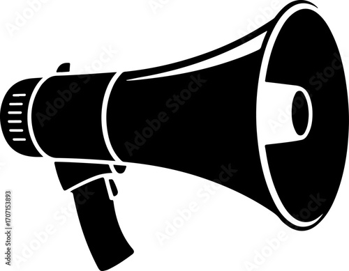megaphone silhouette vector illustration